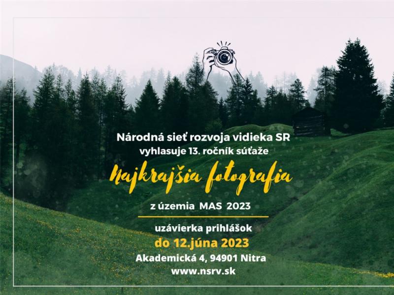 Súťaž  „Najkrajšia fotografia z územia MAS 2023“ je vyhlásená
